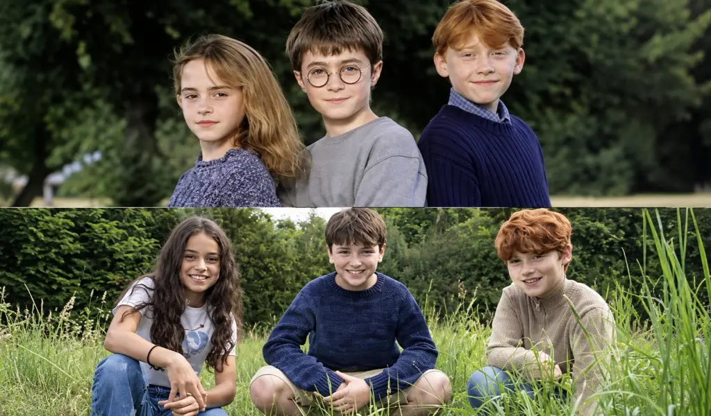 Harry Potter HBO series cast side by side comparison of new actors and original movie stars